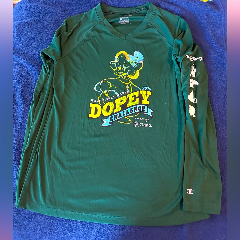 2015 Walt Disney World Marathon Weekend Dopey Challenge Long Sleeve Tech Tee